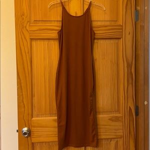 Women’s long rust colored dress